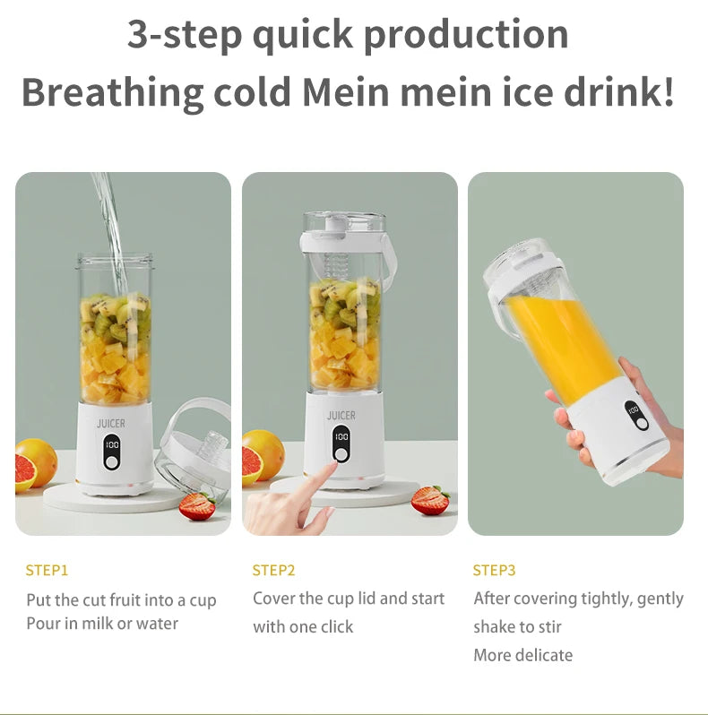 Portable Electric Juicer Double Cup Multifunction Usb Fruit Mixers Juicers Blender Fruit Juicer Cup Food Milkshake Juice Maker