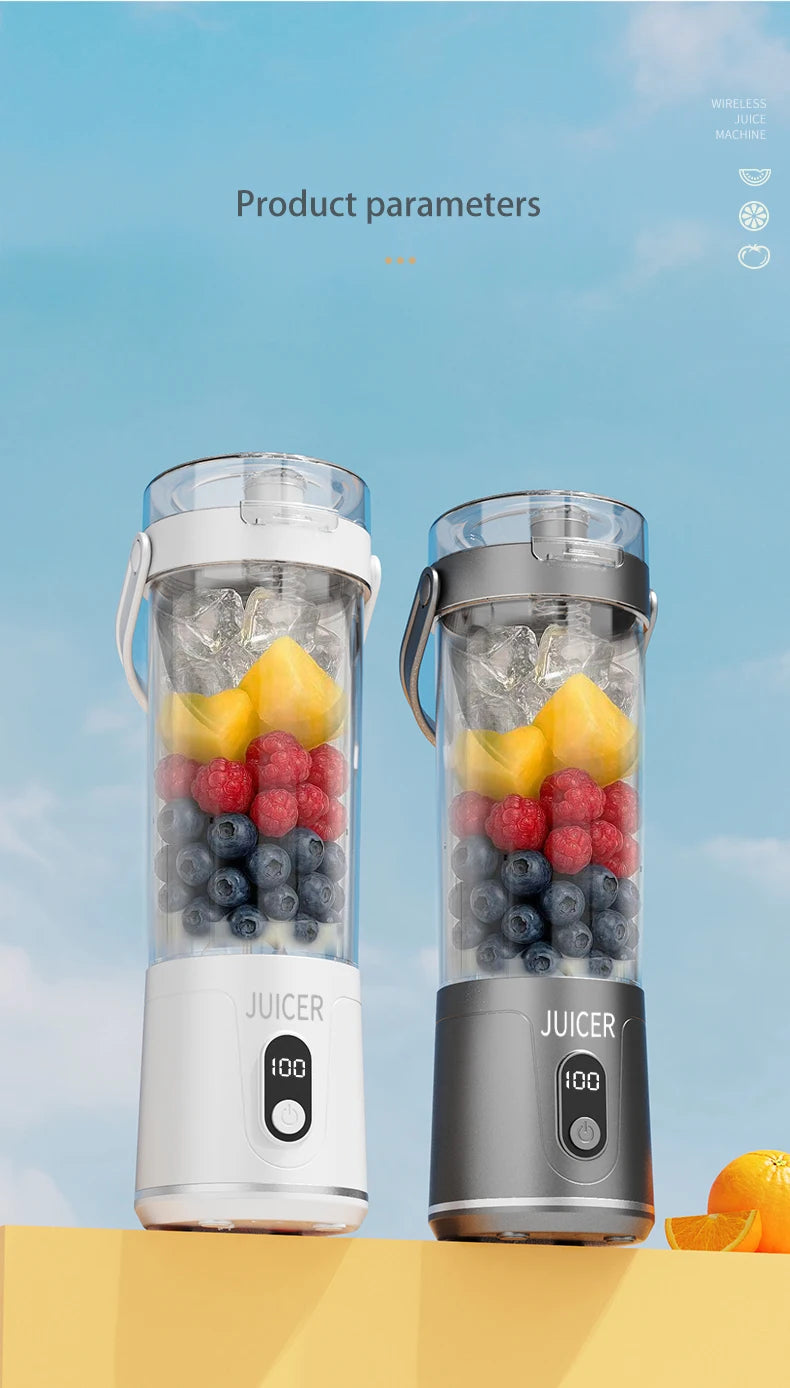 Portable Electric Juicer Double Cup Multifunction Usb Fruit Mixers Juicers Blender Fruit Juicer Cup Food Milkshake Juice Maker