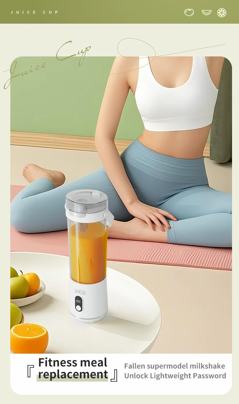 Portable Electric Juicer Double Cup Multifunction Usb Fruit Mixers Juicers Blender Fruit Juicer Cup Food Milkshake Juice Maker