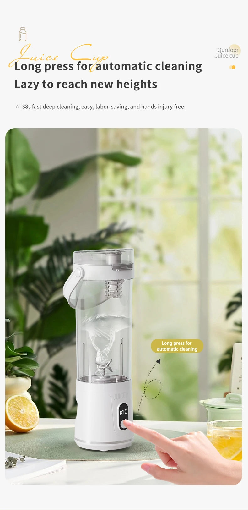 Portable Electric Juicer Double Cup Multifunction Usb Fruit Mixers Juicers Blender Fruit Juicer Cup Food Milkshake Juice Maker