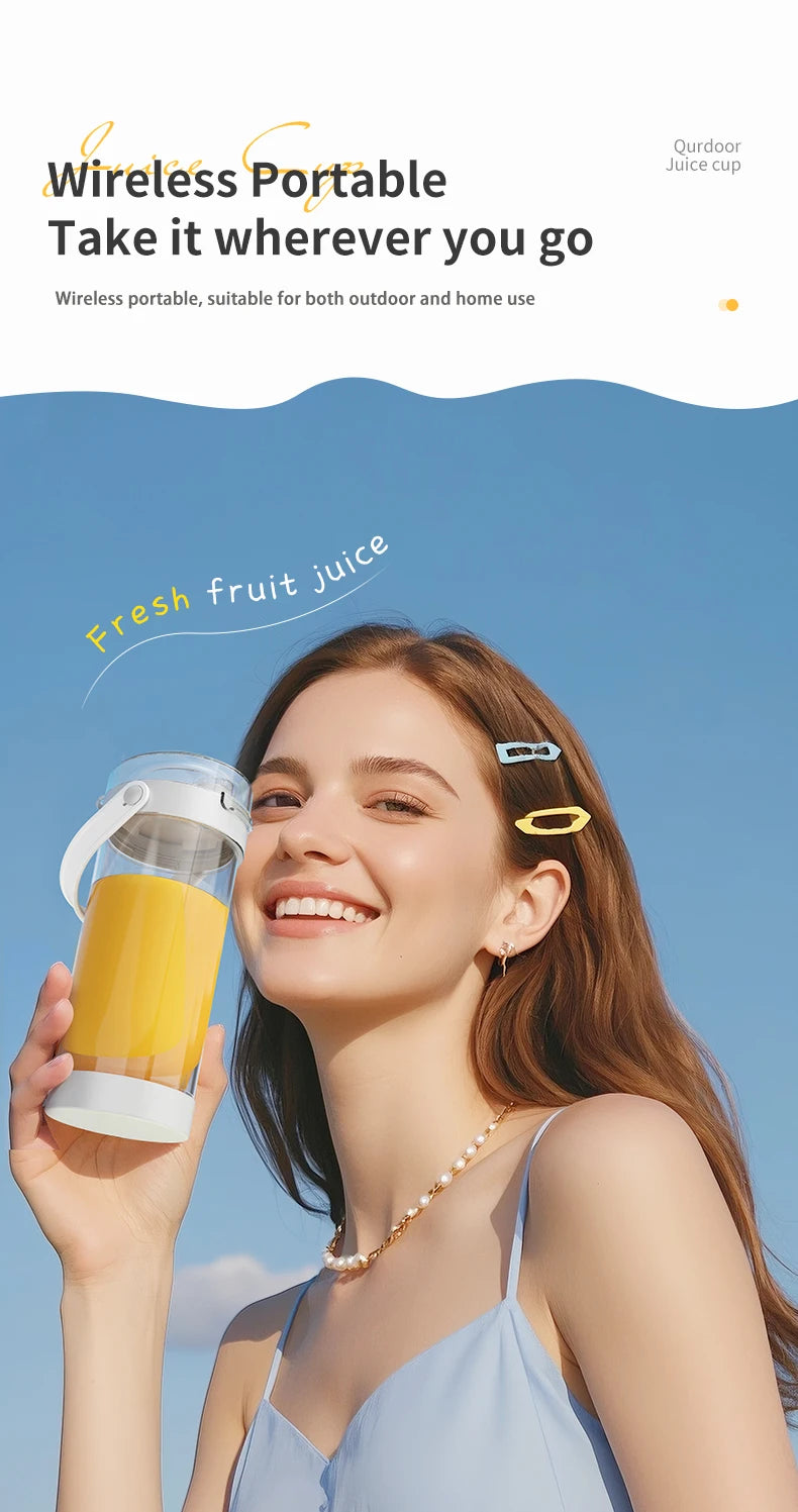 Portable Electric Juicer Double Cup Multifunction Usb Fruit Mixers Juicers Blender Fruit Juicer Cup Food Milkshake Juice Maker