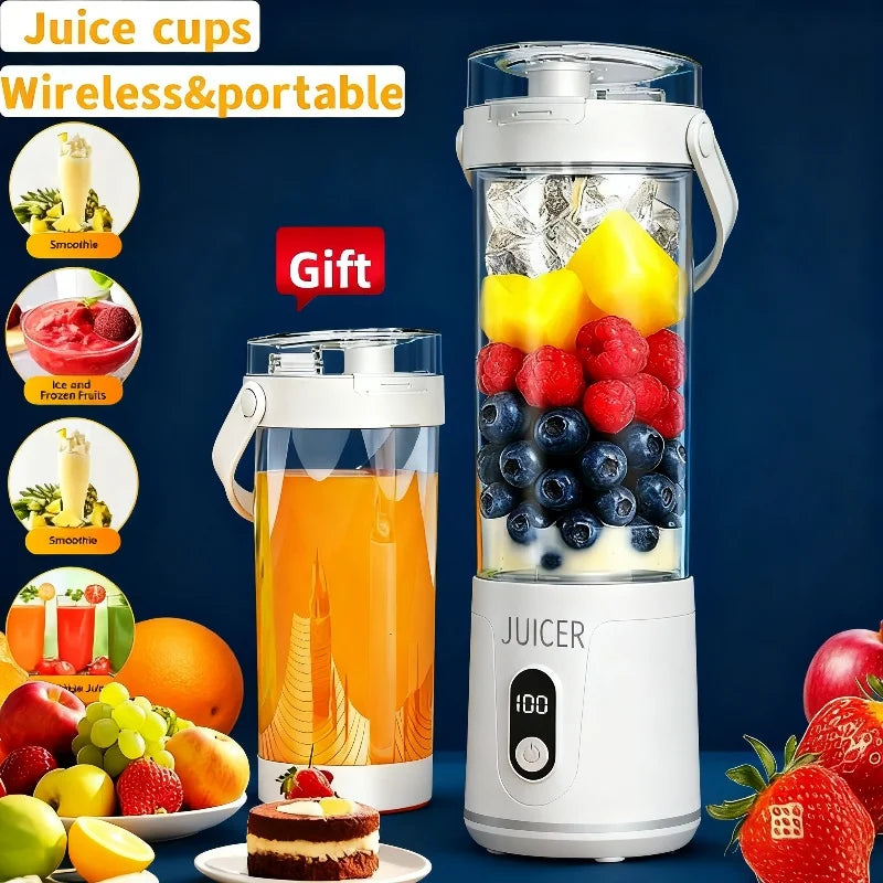 Portable Electric Juicer Double Cup Multifunction Usb Fruit Mixers Juicers Blender Fruit Juicer Cup Food Milkshake Juice Maker