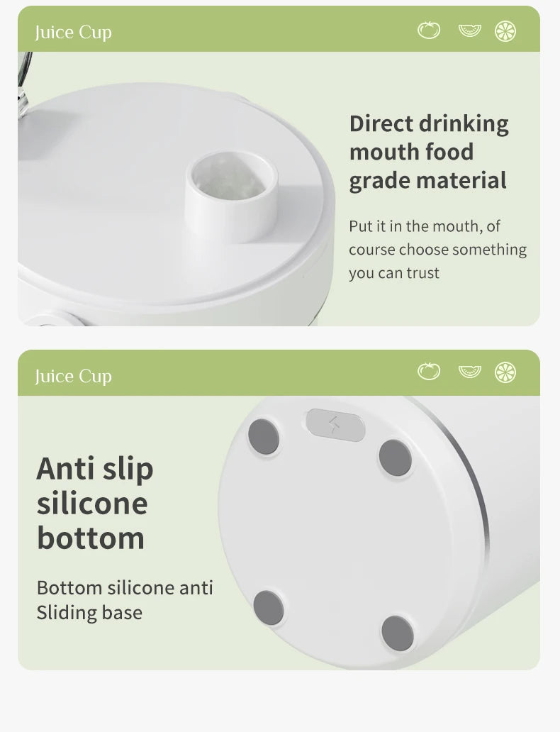 Portable Electric Juicer Double Cup Multifunction Usb Fruit Mixers Juicers Blender Fruit Juicer Cup Food Milkshake Juice Maker