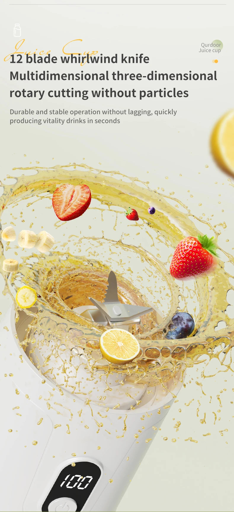 Portable Electric Juicer Double Cup Multifunction Usb Fruit Mixers Juicers Blender Fruit Juicer Cup Food Milkshake Juice Maker