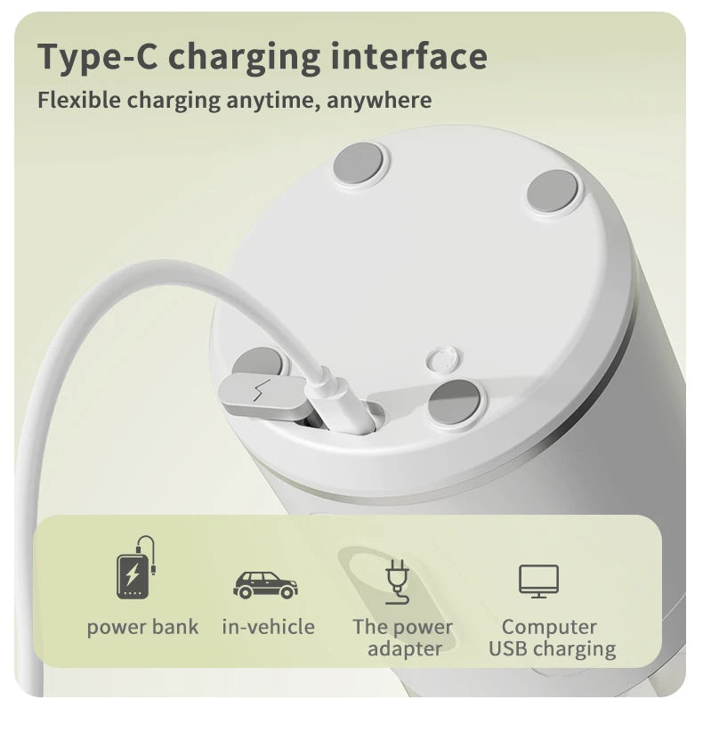 Portable Electric Juicer Double Cup Multifunction Usb Fruit Mixers Juicers Blender Fruit Juicer Cup Food Milkshake Juice Maker